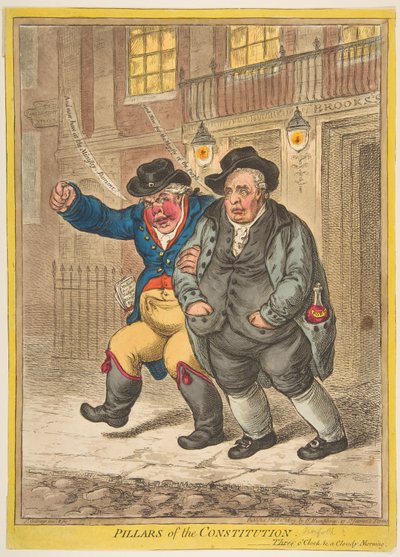 Anayasa Sütunları, 1 Şubat 1809. by James Gillray