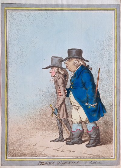 Pylades ve Orestes, pub. Hannah Humphrey tarafından, 1797 by James Gillray