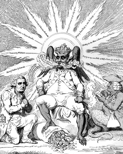 Şeytan tüm ihtişamıyla..., 1792. by James Gillray