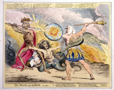 Günah, Ölüm ve Şeytan, Hannah Humphrey tarafından 1792