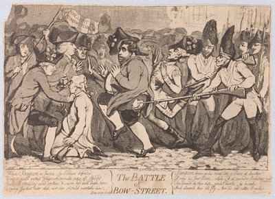 Bow-Street Savaşı, pub. 1788 by James Gillray