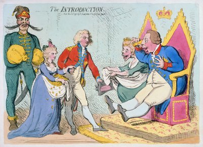Giriş, Hannah Humphrey tarafından yayınlandı, 1791 (el boyaması gravür) by James Gillray