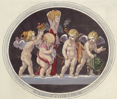 Aşk Tanrısı ve Ruhun Evliliği by James Gillray
