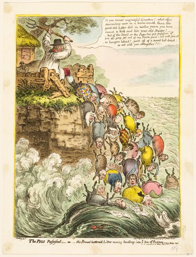 Sahip olunan domuzlar by James Gillray