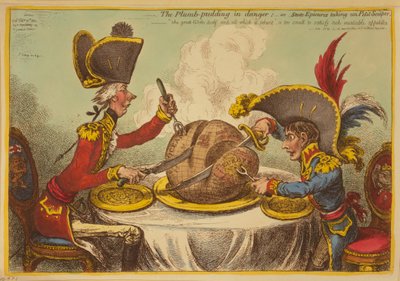 Erik Pudingi Tehlikede veya Devlet Destanları Un Petit Souper by James Gillray