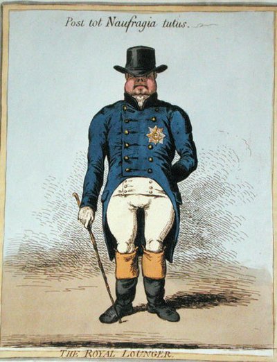 Royal Lounger (el renginde gravür) by James Gillray