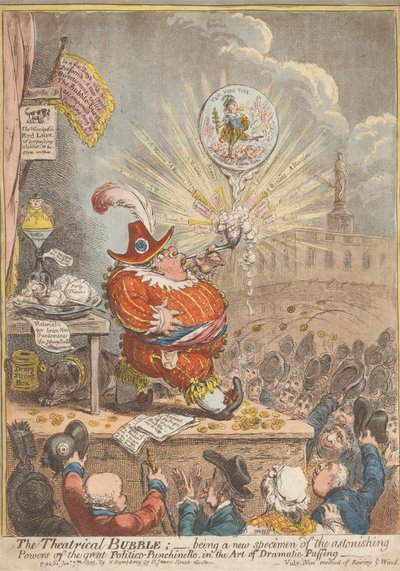 Tiyatro Balonu: Dramatik Şişirme sanatında Büyük Politico-Punchinello'nun Şaşırtıcı Güçlerinin Yeni Bir Örneği Olmak by James Gillray