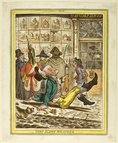 Çok Kaygan Hava by James Gillray