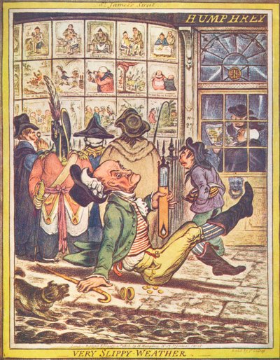 Çok Kaygan Hava, 1808 by James Gillray