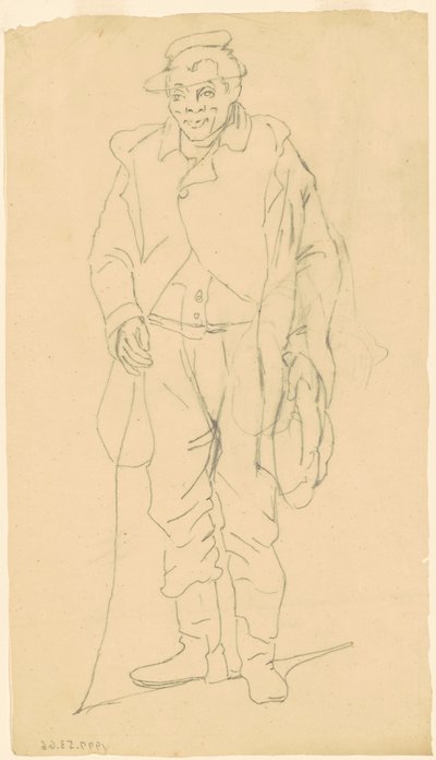 Afro-Amerikan Figür, c.1840-1850 (grafit) by James Goodwin Clonney