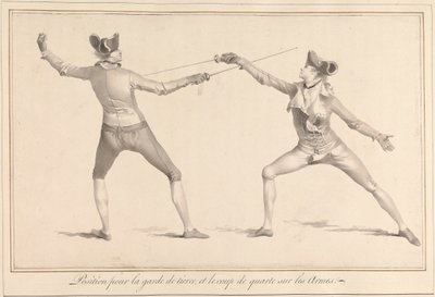 Garde de Tierce ve Coup de Quarte on the Arms için pozisyon by James Gwin