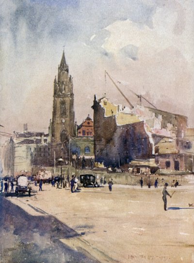 St Nicholas Church and the Last of Tower Buildings  by James Hamilton Hay