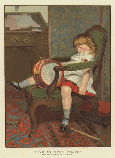 Beş Dakikalık Barış (chromolitho) by James Hayllar