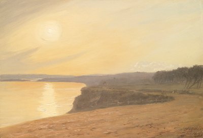 Gün batımı, Bournemouth yakınlarında, 1899 (karttaki yağ) by James Hayllar