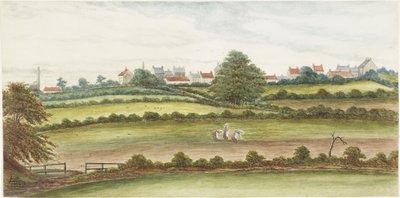 Kuzeyden Monkseaton (kağıt üzerine suluboya, kurşun kalem ve gövde rengi) by James Henry Cleet
