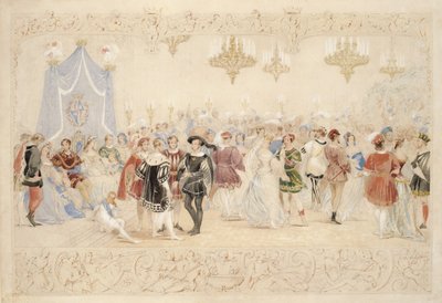 The Ball (kağıt üzerinde kurşun kalem, wc ve gövde rengi) by James Henry Nixon