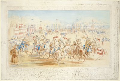 The Melee (No. 1), 1839 (kağıt üzerinde kalem ve tuvalet) by James Henry Nixon