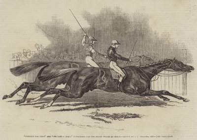 Pyrrhus the First ve Sir Tatton Sykes, Epsom'daki Derby Stakes için yarışıyor by James Herring
