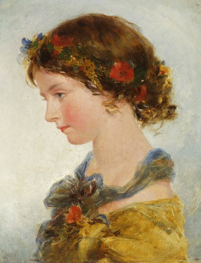 genç bir kızın portresi by James II Fisher