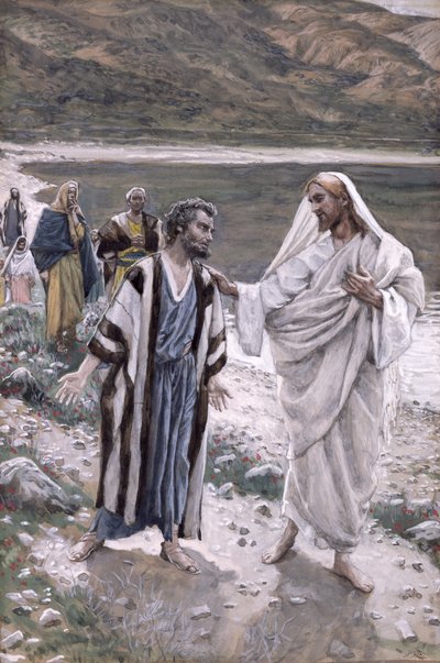 Feed My Lambs, The Life of Christ için illüstrasyon, c.1884-96 (mukavva üzerine wc ve guaj boya) by James Jacques Joseph Tissot