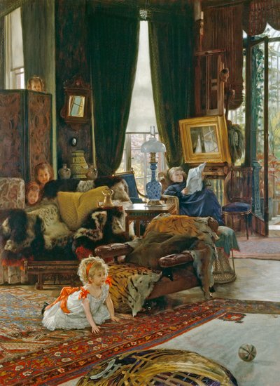 Saklambaç, c.1887 (tahta üzerine yağlı boya) by James Jacques Joseph Tissot