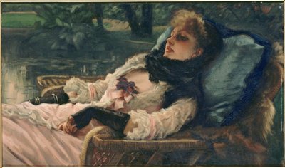 La Rêveuse Hayalperest veya Yaz akşamı, c. 1876. by James Jacques Joseph Tissot