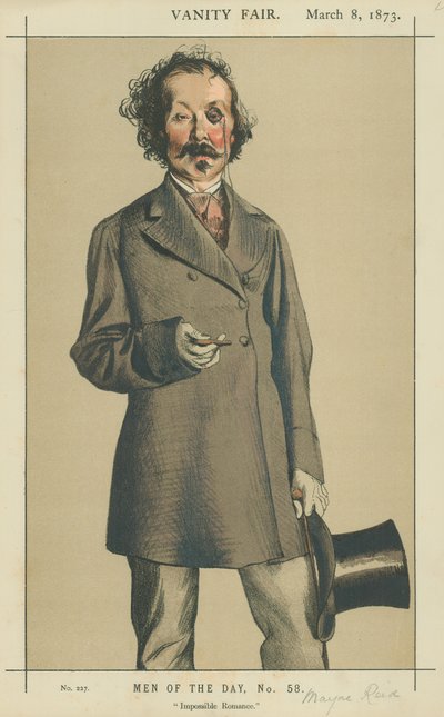 Bay Talbot Mayne Reid, İmkansız romantizm, 8 Mart 1873, Vanity Fair çizgi filmi by James Jacques Joseph Tissot