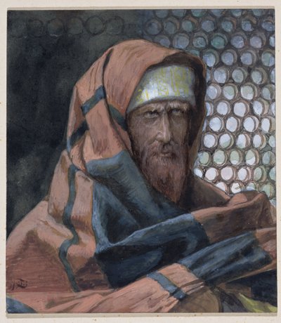 Nicodemus, The Life of Christ için illüstrasyon, c.1886-94 (karton üzerine wc ve guaj boya) by James Jacques Joseph Tissot