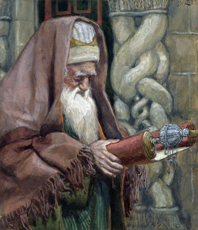 Simeon, The Life of Christ için illüstrasyon, c.1886-94 (karton üzerine wc ve guaj boya) by James Jacques Joseph Tissot