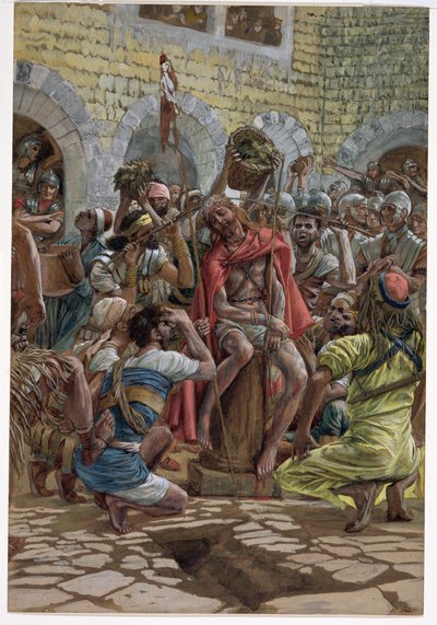 Dikenli Taç, 'İsa'nın Yaşamı' için illüstrasyon, c.1886-94 (karton üzerine suluboya ve guaj boya) by James Jacques Joseph Tissot