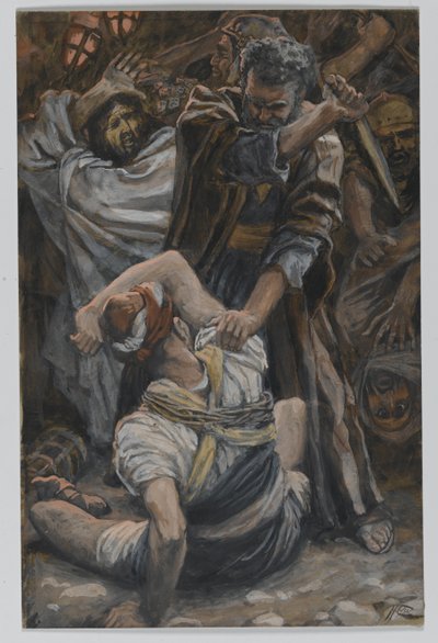 Malchus'un Kulağı, 'Rabbimiz İsa Mesih'in Hayatı'ndan bir örnek by James Jacques Joseph Tissot