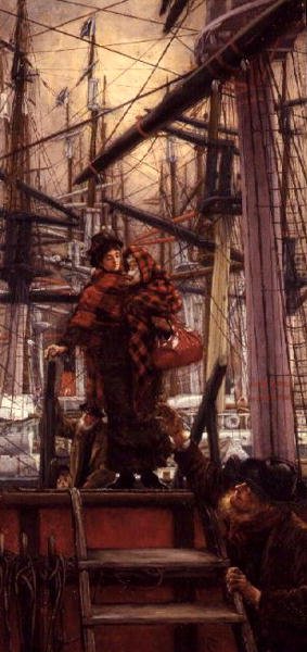 Göçmenler veya Bir Yardım Eli by James Jacques Joseph Tissot