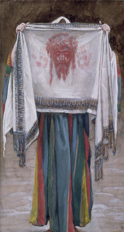 The Holy Face, The Life of Christ için illüstrasyon, c.1884-96 (karton üzerine wc ve guaj boya) by James Jacques Joseph Tissot