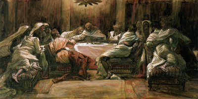Son Akşam Yemeği. Yahuda Elini Tabağa Daldırıyor, İsa