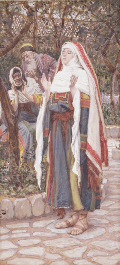 The Magnificat, The Life of Christ için örnekleme, c.1886-94 (karton üzerine guaj boya) by James Jacques Joseph Tissot
