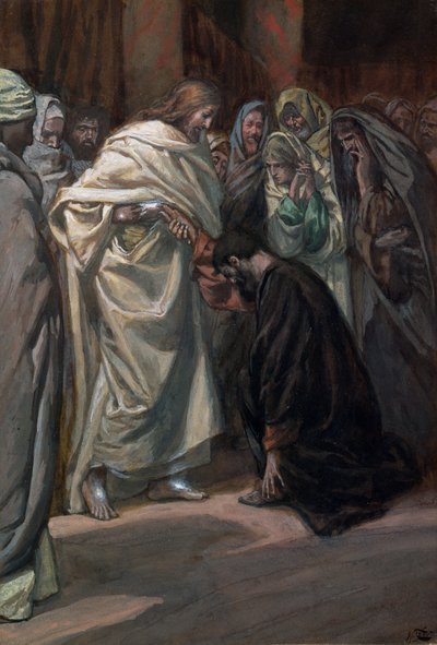 The Unbelief of St. Thomas, The Life of Christ için örnekleme, c.1884-96 (karton üzerine wc ve guaj boya) by James Jacques Joseph Tissot