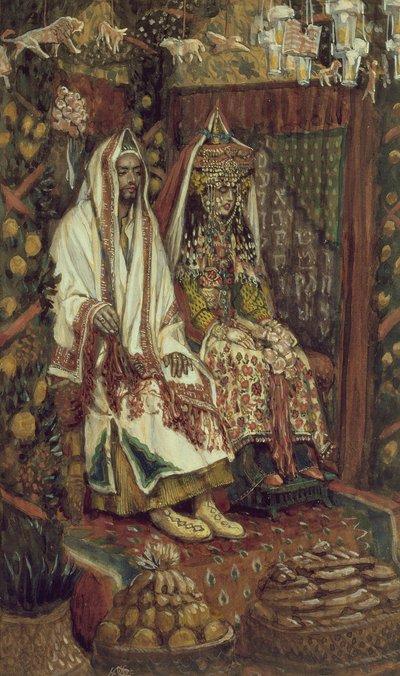 The Wedding at Cana, The Life of Christ için illüstrasyon, c.1886-96 (karton üzerine guaj boya) by James Jacques Joseph Tissot