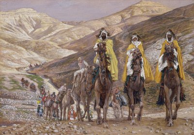 The Wise Men Journeying to Bethlehem, The Life of Christ için örnekleme, c.1886-94 (karton üzerine guaj boya) by James Jacques Joseph Tissot