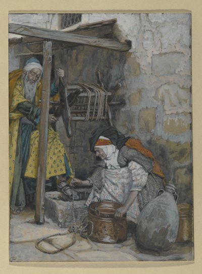 Zacharias ve Elizabeth, The Life of Christ için illüstrasyon, c.1886-94 (karton üzerine wc ve guaj boya) by James Jacques Joseph Tissot