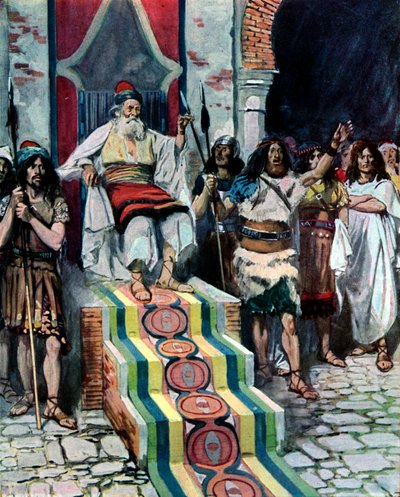 David habercinin geldiğini görüyor, Tissot - İncil by James Jacques Joseph after Tissot