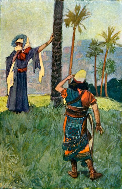 Palmiye ağacının altında Deborah, J James Tissot - İncil by James Jacques Joseph after Tissot