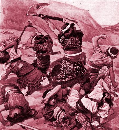 Shamgar, Anath oğlu J James Tissot - İncil by James Jacques Joseph after Tissot