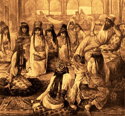 Süleyman ve Haremi J James Tissot - İncil (Krallar Kitabı) by James Jacques Joseph after Tissot