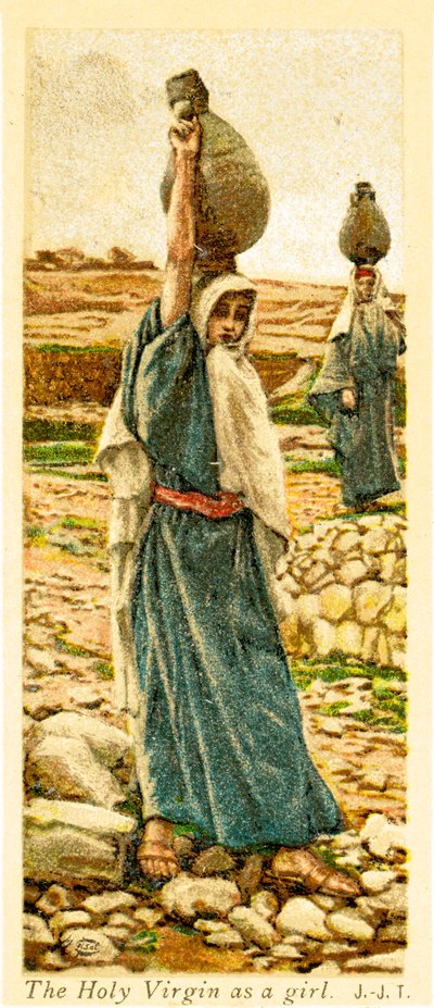 Bir kız olarak Kutsal Bakire, - İncil by James Jacques Joseph after Tissot