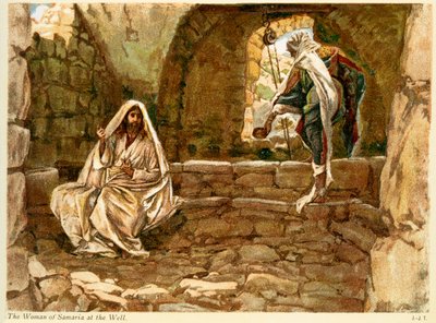 Kuyudaki Samiriyeli Kadın - St John - İncil by James Jacques Joseph after Tissot