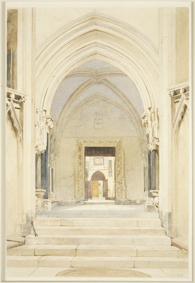 Güney görünümlü St Mary Redcliffe Kuzey Sundurma, by James Johnson