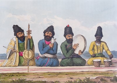 Persian Musicians from A Second Journey through Persia 1810-16, engraved by Theodore H.A. Fielding (1781-1851), 1818  by James Justinian Morier
