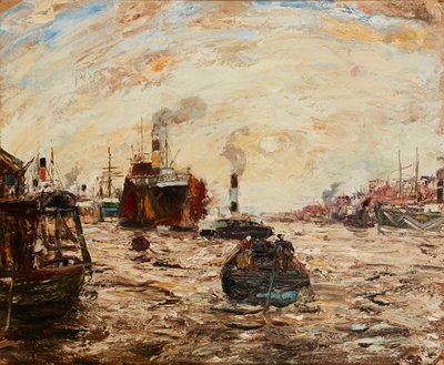 Batı Güneşi, Clyde Nehri (gemide petrol) by James Kay