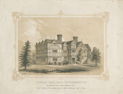 Bushbury - Moseley Old Hall: litografi ve [?18. yüzyıl] by James Kellaway Colling