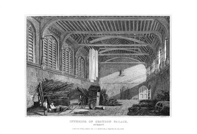 Croydon Sarayı'nın içi, Surrey, 1829. by James Lambert